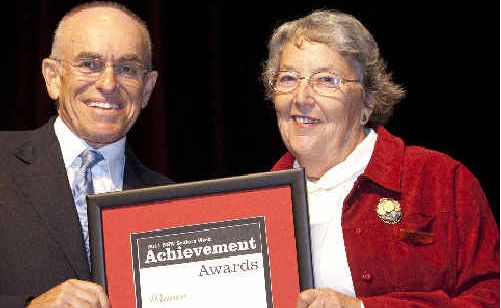 Eileen Croft accepts a 2011 Seniors Week Achievement Award. Eileen Croft accepts a 2011 Seniors Week Achievement Award.